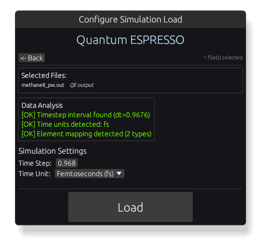 ファイル識別・設定画面